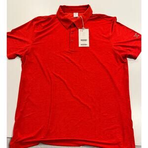Brand New Men's JDX Red Short Sleeve Heather Polo Shirt Size Medium